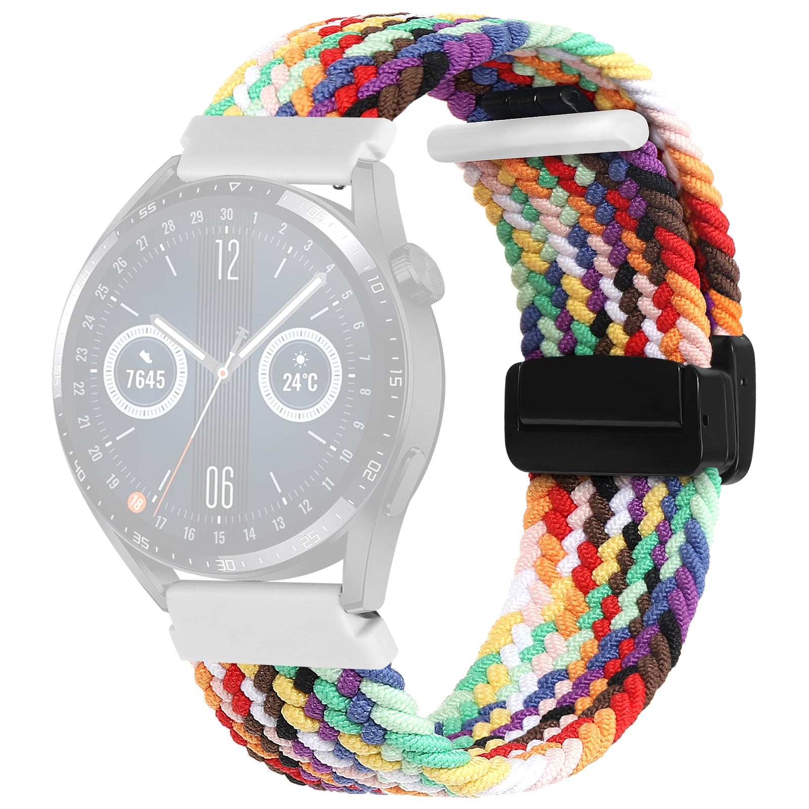 For Garmin Forerunner 265 255 Vivoactive 4 Venu 2 Nylon Watch Strap 22mm Replacement Watchband with Folding Buckle For Garmin Forerunner 265 255 Vivoactive 4 Venu 2 Nylon Watch Strap 22mm Replacement Watchband with Folding Buckle